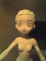 原型の髪の毛をのせたところ