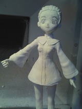 服にシワの形をつけたところ