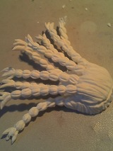 加工した後ろ髪