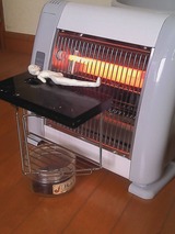 ストーブでの乾燥画像