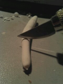 ナイフでこそぐ画像